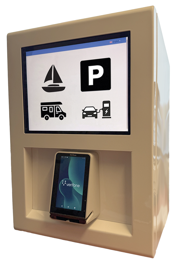 PaySys 700<br />
En komplett betalingskiosk med stor touchskjerm, som kan tilpasses dine produkter og tjenester. Støtter betaling med bankkort, mobil og smartklokke.